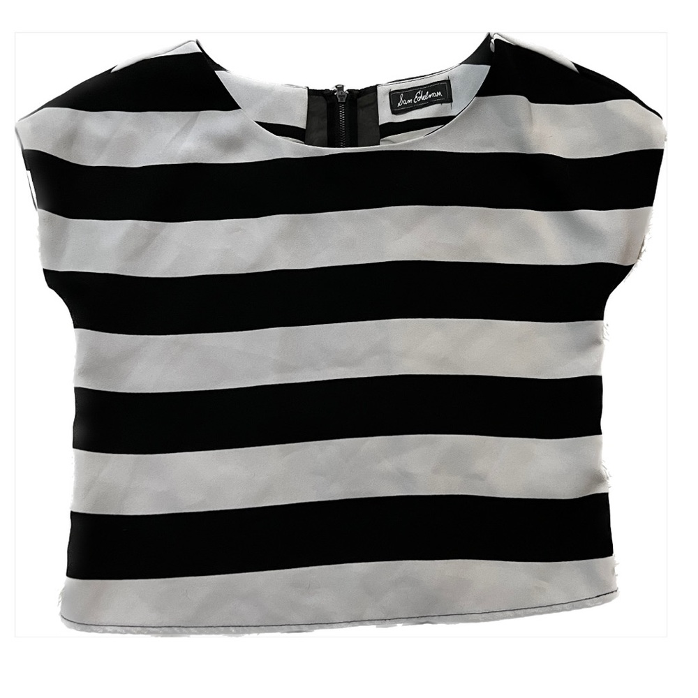 Sam Edelman • Black & White Crop Top